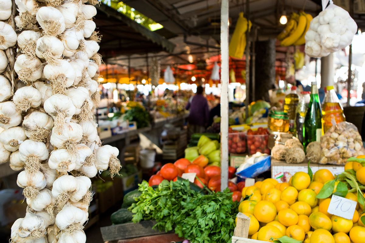 Colorful market in the seaside town of Trogir, outside of Split, Croatia (Getty Images/Michele Westmorland)