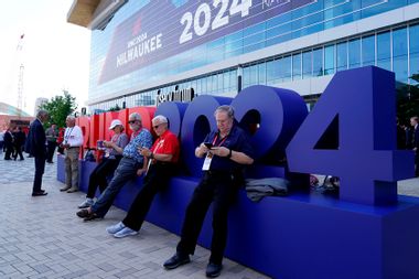 People outside RNC 2024