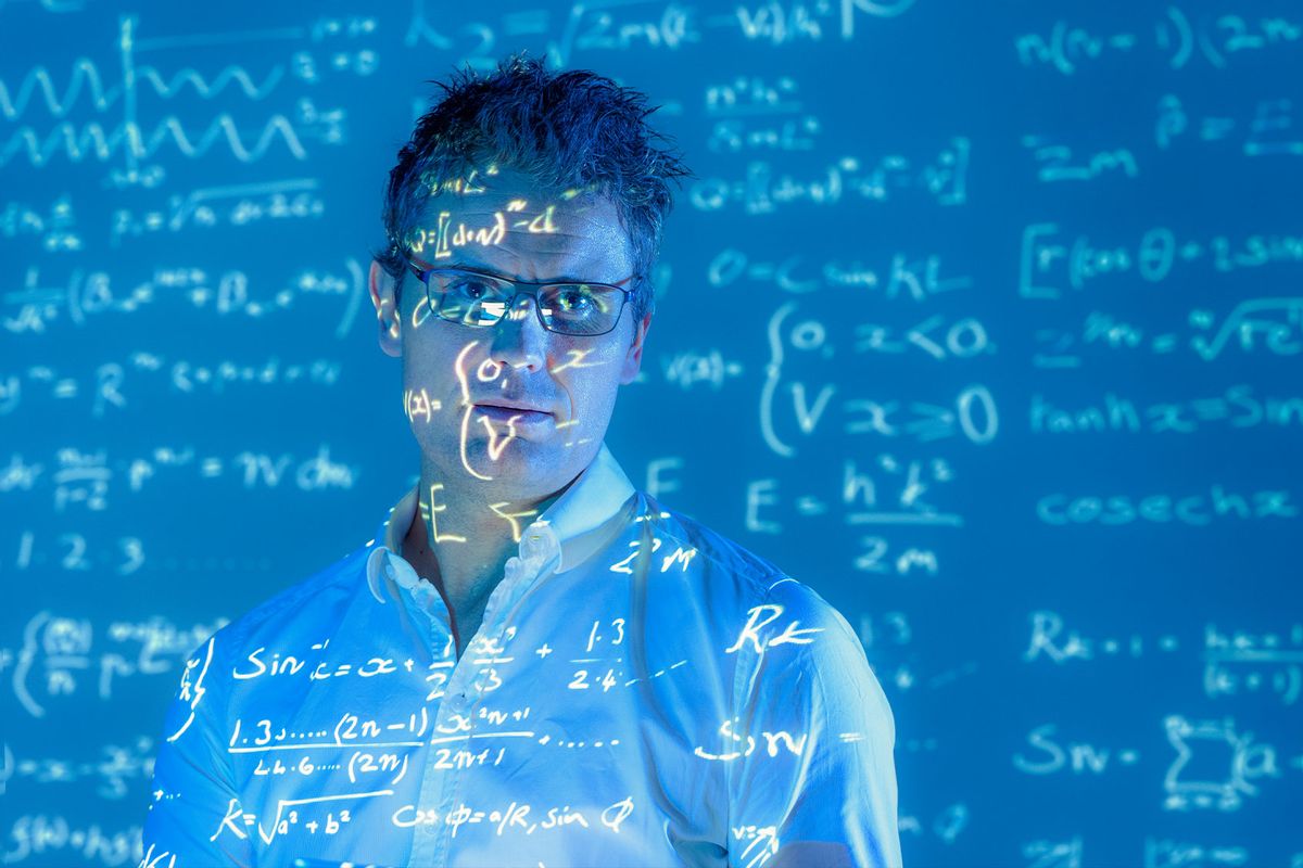 Portrait of scientist with projected mathematical data (Getty Images/Monty Rakusen)